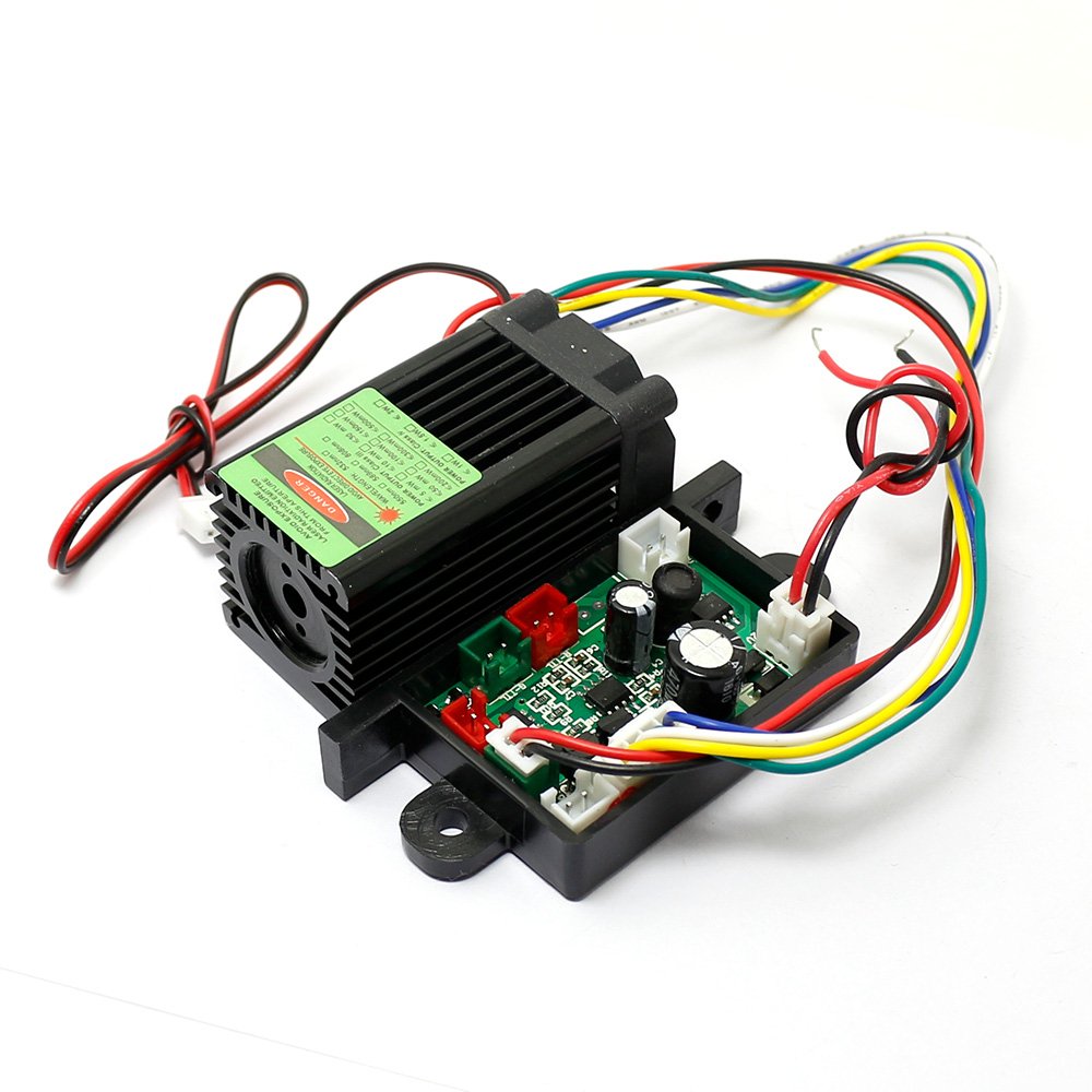 12V Green Diode Lasers 532nm Laser Module Dot with TTL 0-30KHZ & Fan Cooling - Long Time Working