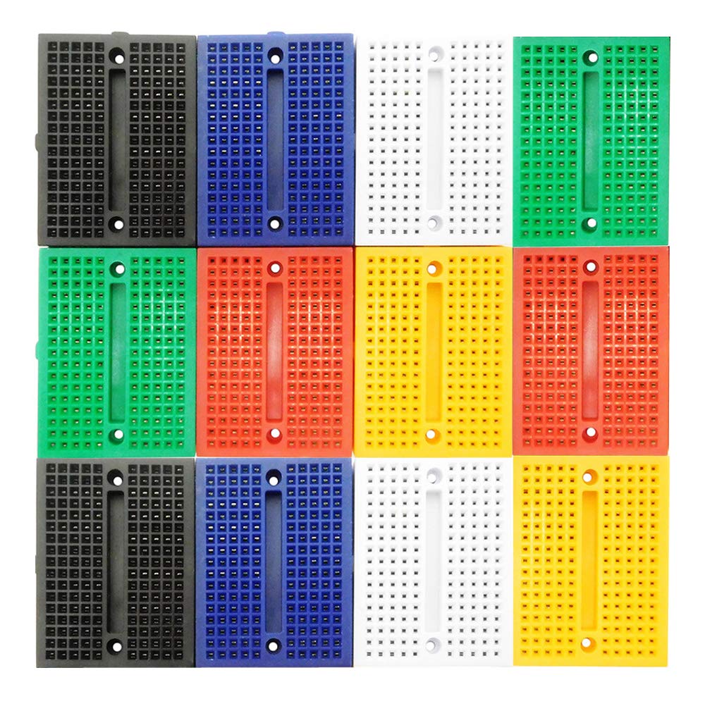 LampVPath [12Packs] 170 Points Mini Small solderless breadboard Compatible for Proto Shield