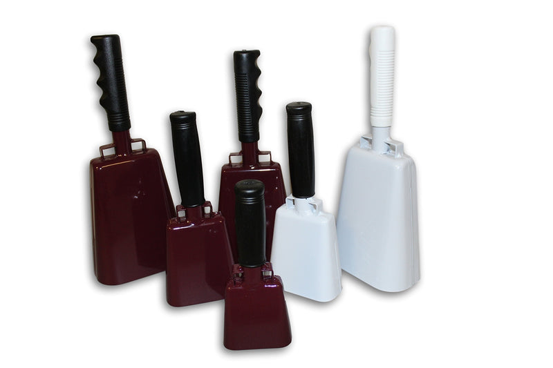 Toys+ Cowbell with Handle Various Sizes and Colors Maroon 6.1"