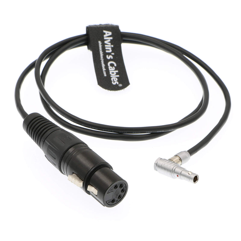 Alvin's Cables Arri Alexa Mini Audio Cable 00 5 Pin Male Right Angle to XLR 5 Pin Female