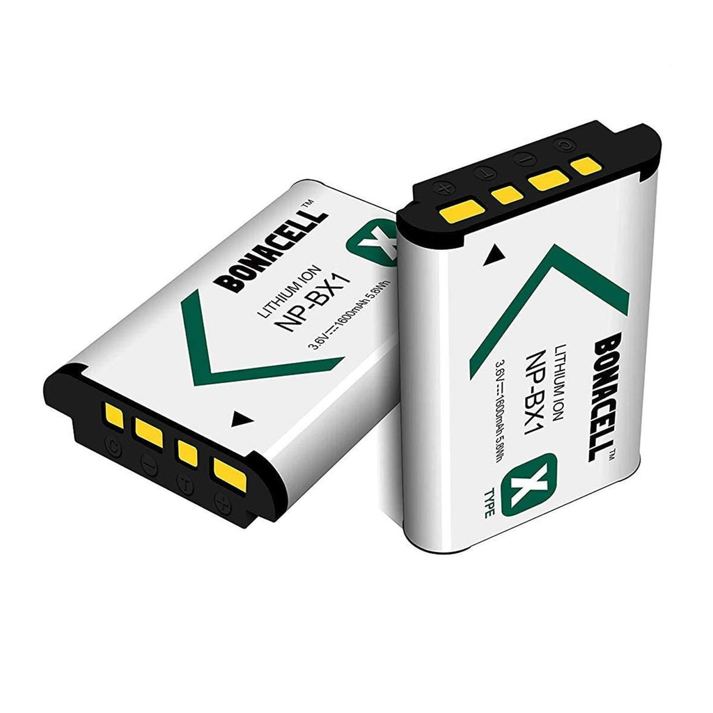 Bonacell NP-BX1 Battery 2 Pack Compatible with Sony Cyber-Shot Sony NP-BX1/M8, Cyber-Shot DSC-HX80, HX90V, HX95, HX99, HX350, DSC-HX50V, SC-HX300, FDR-X3000, DSC-RX1, DSC-RX1R, DSC-RX100 V, D