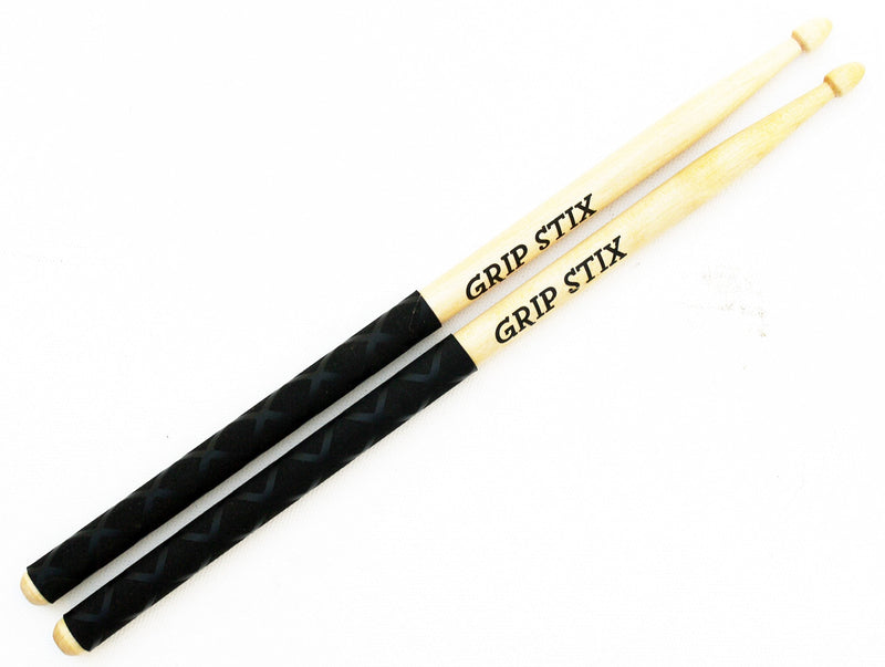 GRIP STIX 13" Long BLACK NON-SLIP GRIP Drumsticks for Kids - Ideal For All Drumming, Cardio Fitness, Aerobic & Workout Exercises 13-in.