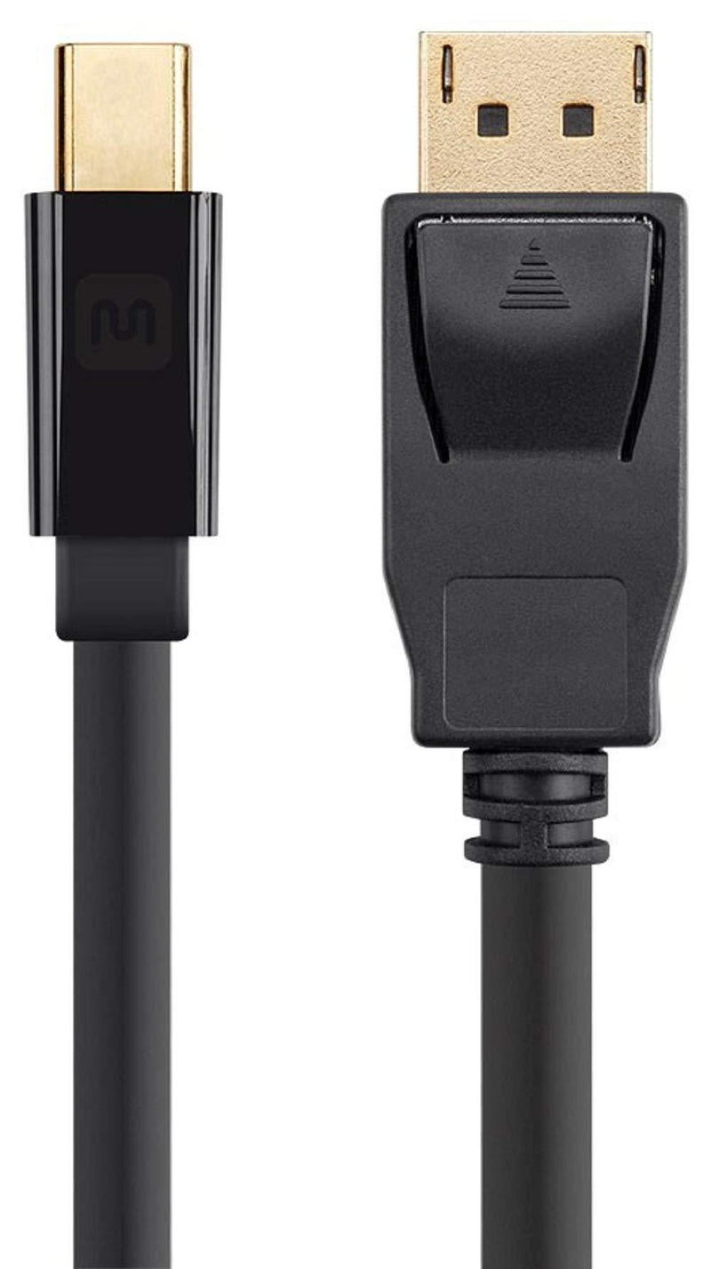 Monoprice 115888 Mini DisplayPort 1.2 to DisplayPort Cable - 1.5 Feet, 4K Capable, Supports 3D Video - Select Series Black