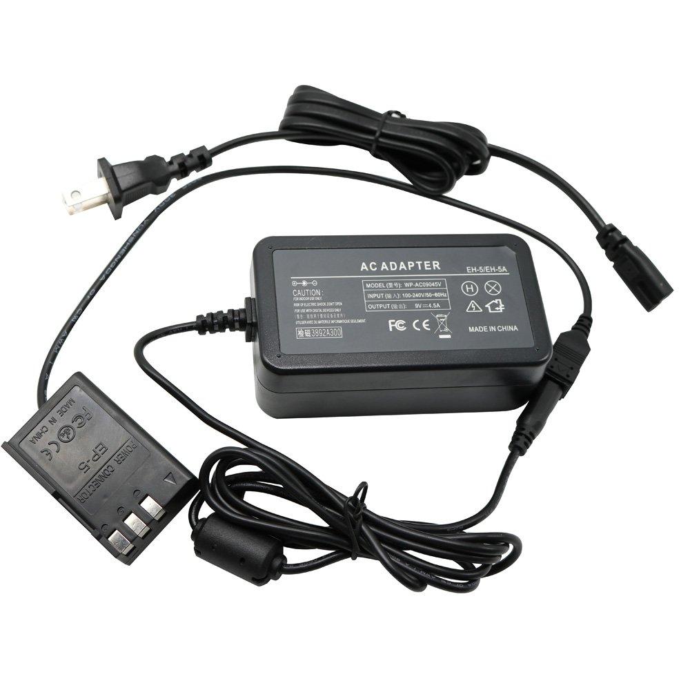 Camera AC Power Adapter Kit/Charger for Nikon D40 D40X D60 D3000 D5000, Replacement for EH-5 Plus EP-5, US Plug