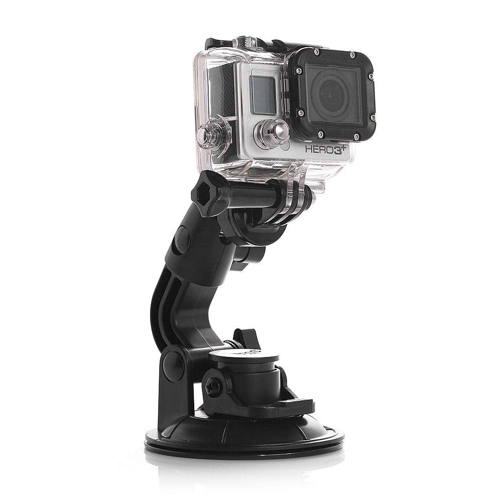 AxPower Car Suction Cup Mount for GoPro Hero 4 5 6 7 8 Black/Session, AKASO/Campark/YI Action Camera