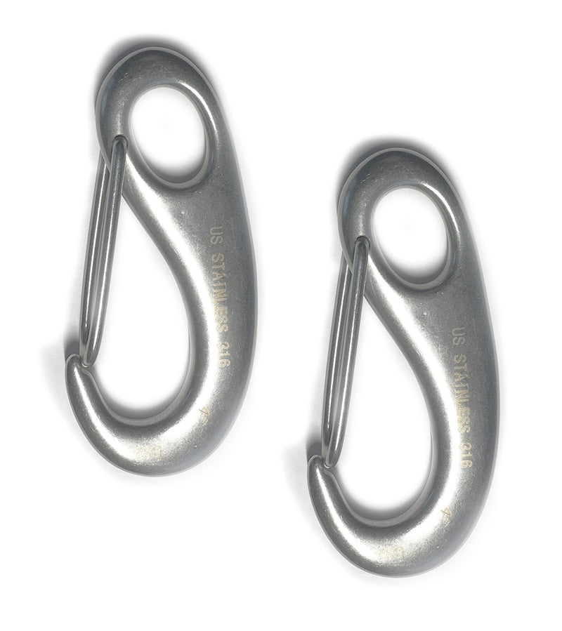 2 Pieces Stainless Steel 316 Spring Snap Lobster Claw 4" Marine Grade