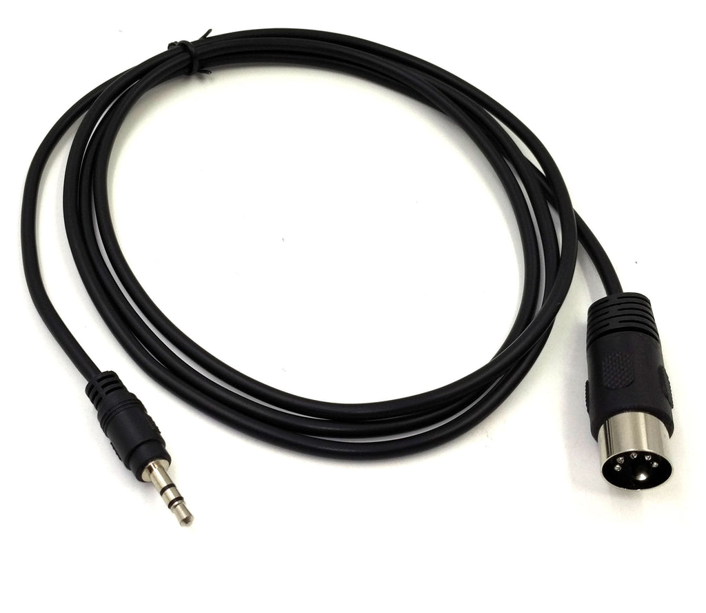 [AUSTRALIA] - Exuun MIDI Cable, 1.5M/5Ft 5-Pin DIN Plugs Male to 3.5mm 1/8 inch TRS Male Jack Stereo Plug Converter Cable Audio Cable (DIN-3.5mm) 