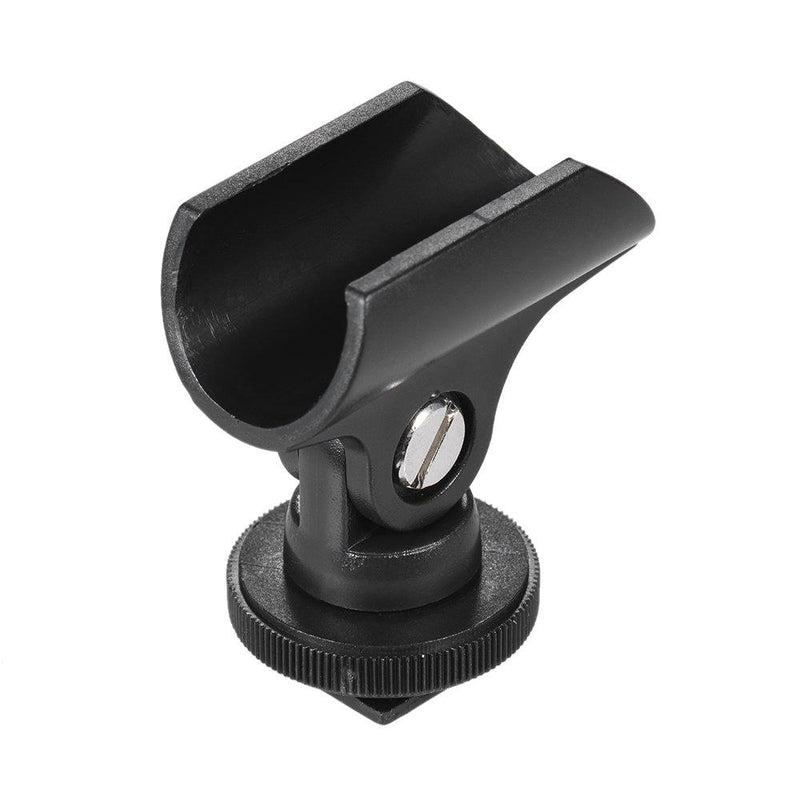 [AUSTRALIA] - Andoer 19mm Microphone Mic Clip Holder with Hot Shoe & 1/4" Screw Hole for Mic Stand and DSLR Camera 