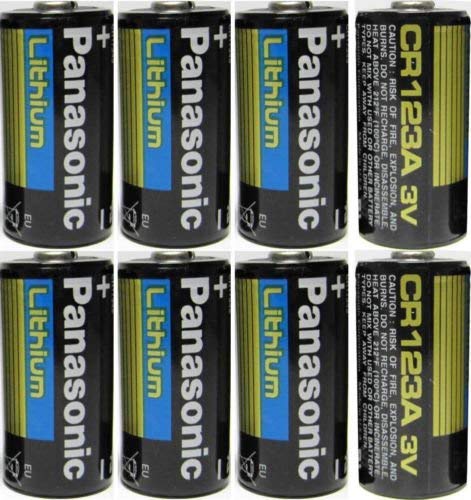 8 Panasonic CR123 CR123A 123 Lithium Batteries