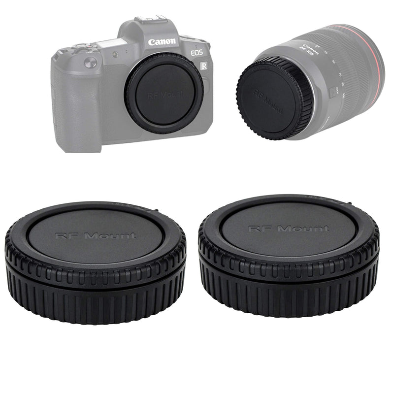 (2 Pack) JJC EOS RF Mount Body Cap, Canon RF Mount Rear Lens Cover Cap, Camera Sensor Protective Body Cap, Compatible with Canon RF Mirrorless Camera EOS R RP Ra R5 R6 82mm