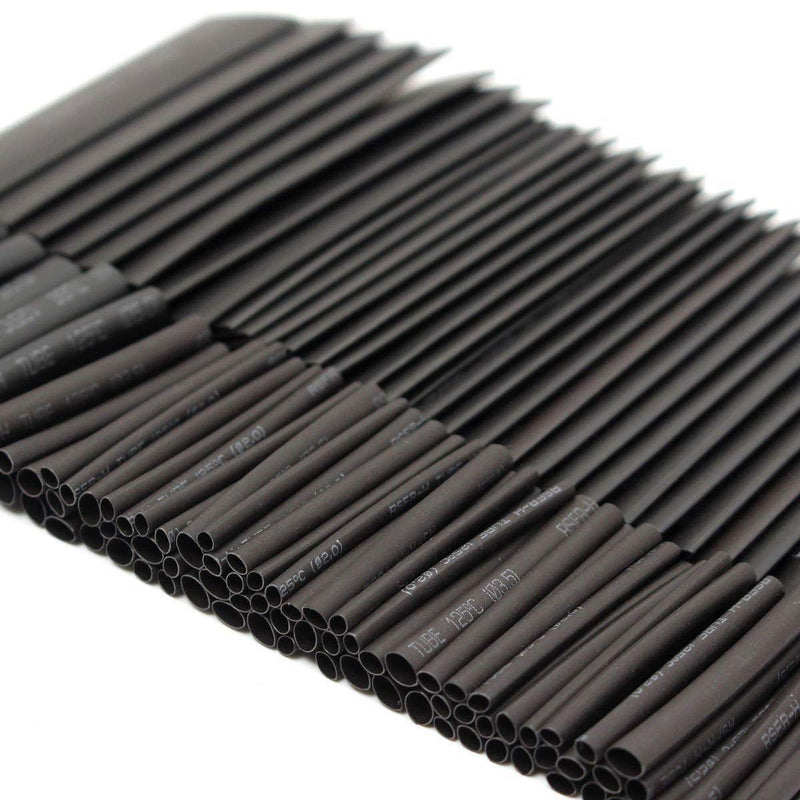 Sopoby Heat Shrink Tubings, 508pcs Wire Wrap Cable Sleeve Tube Sets, Electric Insulation Tube Assorted Size 2-13mm Black Black - 508pcs