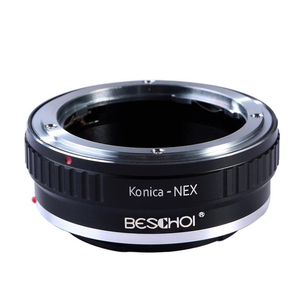 Beschoi Lens Mount Adapter for Konica AR Lens to Sony NEX E-Mount Camera Body, fits Sony NEX-3 NEX-3C NEX-5 NEX-5C NEX-5N NEX-5R NEX-6 NEX-7 NEX-VG10 etc KONICA-NEX