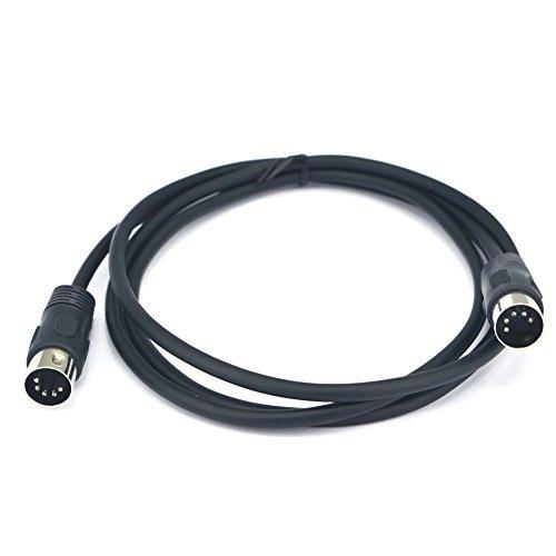 [AUSTRALIA] - YOTENKO 5 feet 5 pin MIDI Cable Black with Keyed 5-pin DIN Connector Molded Connector Shells HIMI Cable 