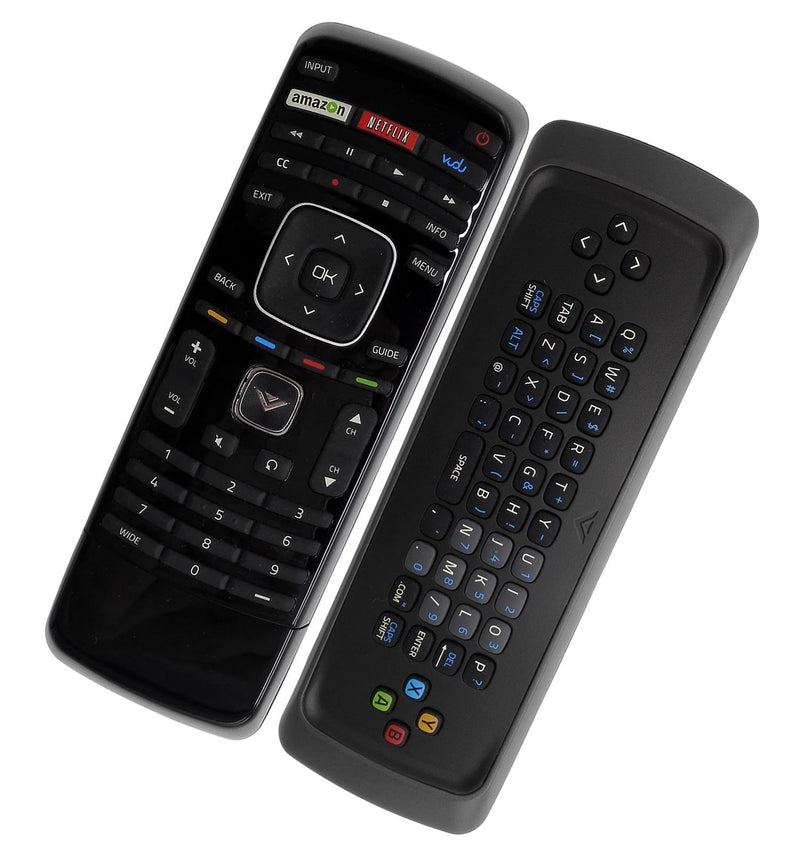 New XRT300 Keyboard TV Remote Control fit for Vizio TV E3D420VX E3D470VX SV422XVT SV472XVT VF552XVT VT3D650SV E241I-A1 E241I-A1W E241I-B1 E280I-A1 E500I-B1 E500I-B1E E502AR with Amazon Netflix Vudu