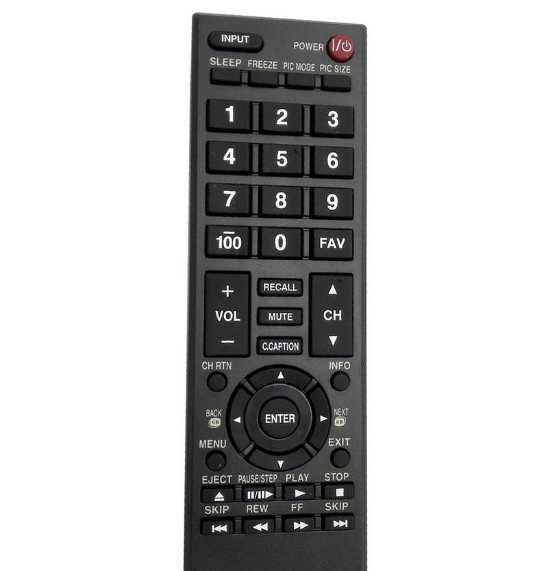 New CT-90325 TV Remote Fit for Toshiba 32C10 32C10U 32C100, 32C100U 32C100U1 32C100U2 32C100UM 32C110U 32DT1 32DT1U 32DT2U1 32E20 32E20U 32E200 32E200U 32E200UM 19C100U 22C100U 26C100U 32C100U