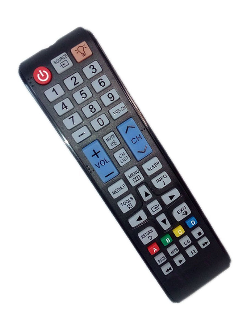 Replaced Remote Control Compatible for Samsung PN51E450 LT24D310NH PN51F4500AFXZA UN26EH4000FXZA UN40EH6000 UN50EH6000 LED HDTV Plasma TV