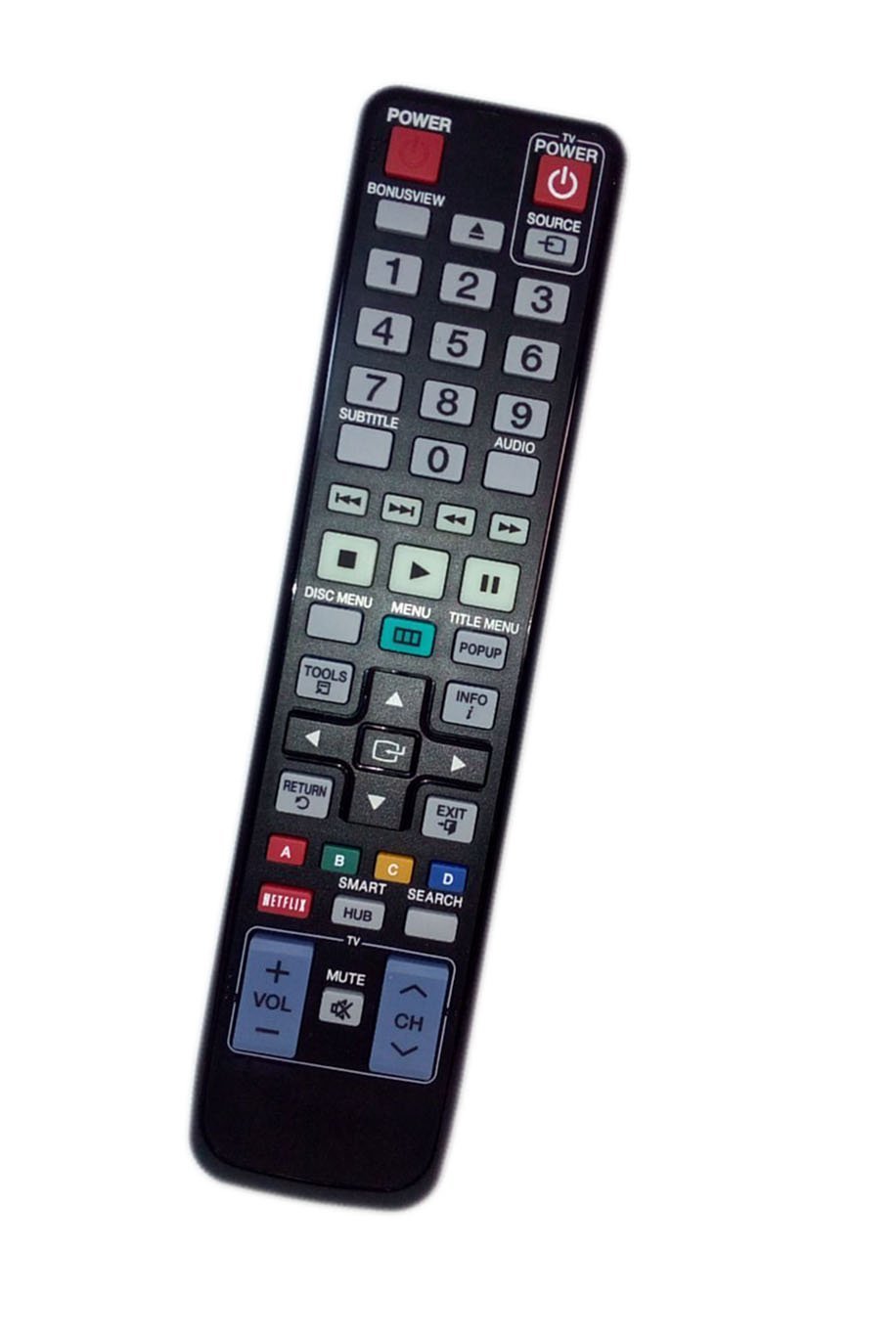 Replaced Remote Control Compatible for Samsung BD-D5490 AK59-00125A BDD6700 BD-D7500 BDD6700ZA BD Blu-Ray DVD Player