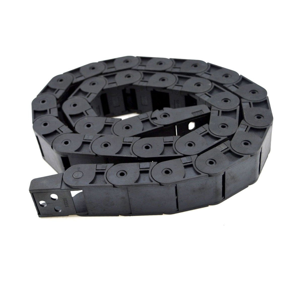 URBEST 1M Length Black Plastic 18 x 25mm Open One Side Type Cable Drag Chain Wire Carrier for CNC Machine