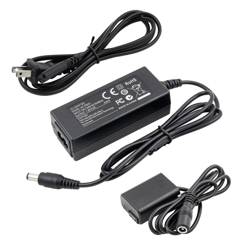 Kastar Pro AC Power Supply Adapter AC-PW20 and DC Coupler Kit Replacement for Sony Alpha NEX-5 NEX-5A NEX-5C NEX-5CA NEX-5CD NEX-5H NEX-5K NEX-3 NEX-3A NEX-3C NEX-3CA NEX-3CD NEX-3D NEX-3K Cameras