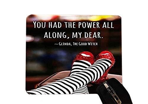Inspirational Quote Red Slippers Design Print Image Desktop Office Silicone Mouse Pad by Trendy Accessories