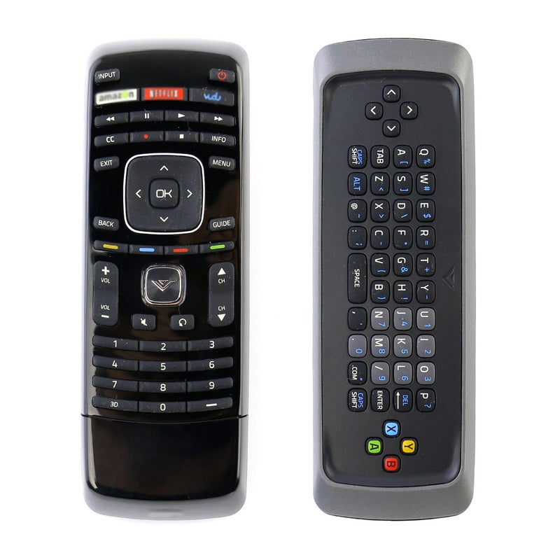 New XRT301 XRV13D Remote Control with Dual Side Keyboard QWERTY for Vizio TV E3D420VX E3D470VX 098003060922 with Netflix and More Apps Buttons