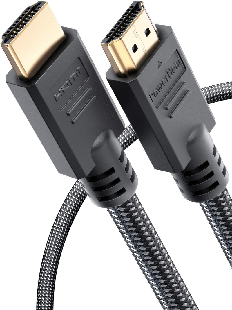 PowerBear 4K HDMI Cable 3 ft | High Speed, Braided Nylon & Gold Connectors, 4K @ 60Hz, Ultra HD, 2K, 1080P & ARC Compatible | for Laptop, Monitor, PS5, PS4, Xbox One, Fire TV, Apple TV & More 3 Feet 1