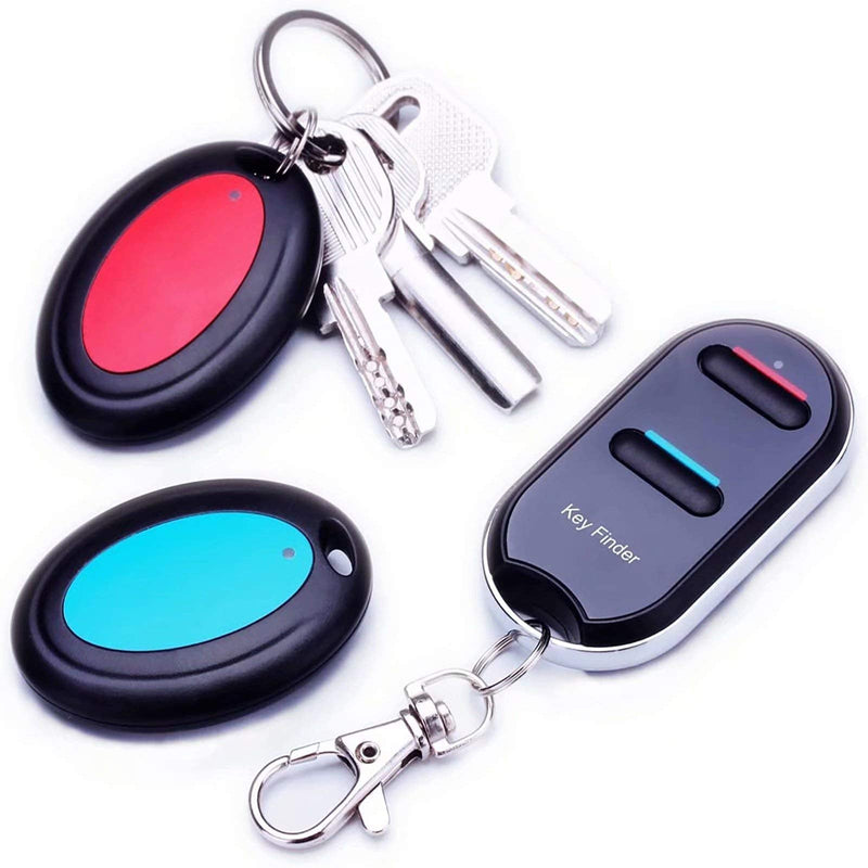 Vodeson KeyTag Key Finder Remote Control Finder, Easy to Use Suitable for The Elderly Key Locator Device,Whistle Phone Keychain Finder,Item Tracker,1 RF Transmitter 2 Receivers