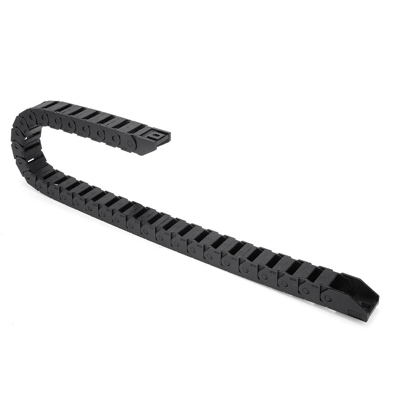 uxcell R28 15mm x 20mm (InnerH*InnerW) Black Plastic Wire Carrier Cable Drag Chain 1M Length for CNC