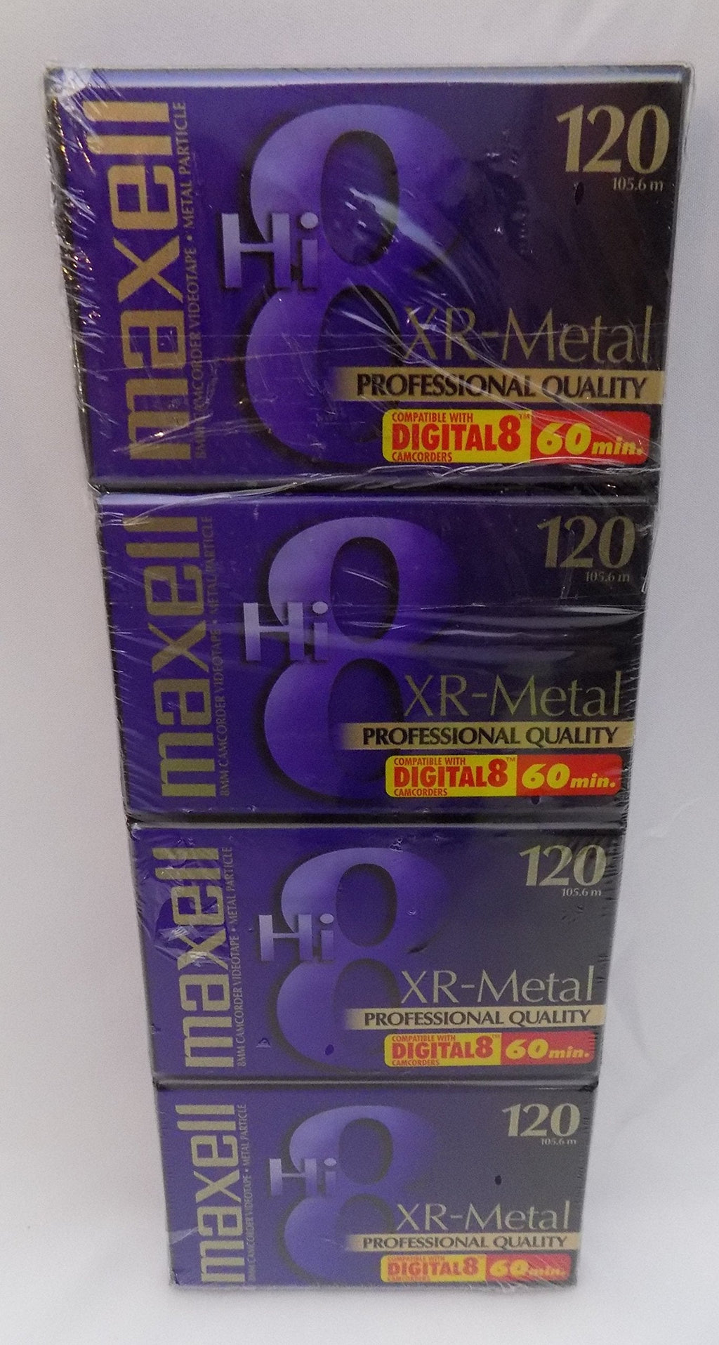 Maxell XR-Metal Professional Quality Hi 8 Camcorder Videotape 4 Pack