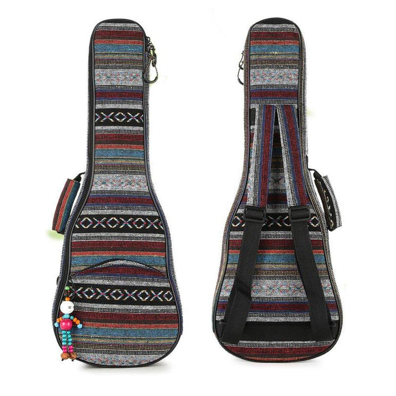 HOT SEAL 10MM Adjustable & Comfortable Durable Ethnic Ukulele Case Bag Bohemia style (23/24in, Bohemia NO.3) 23/24 in