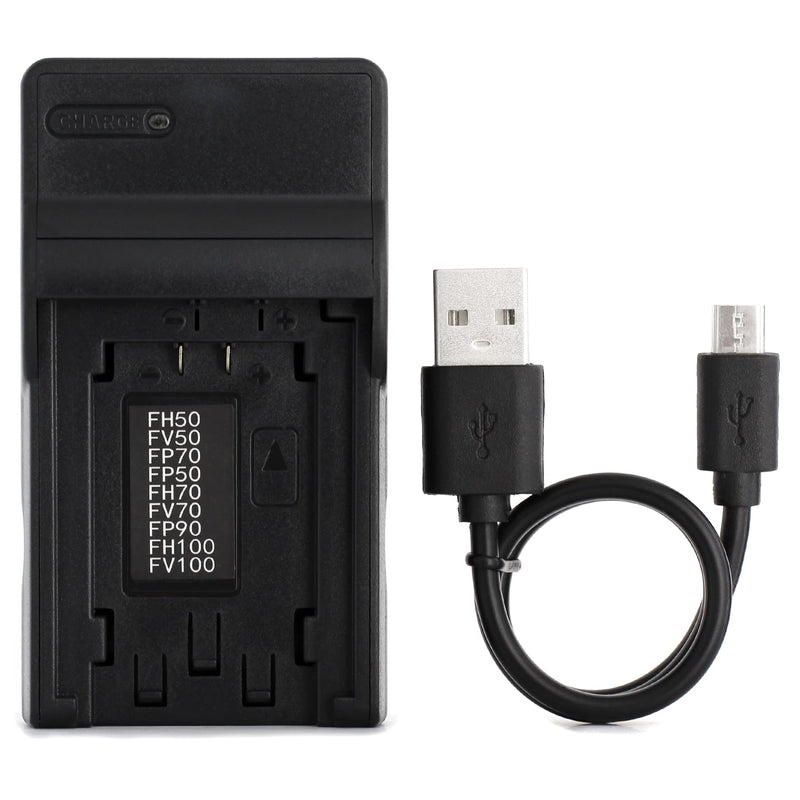 NP-FH50 USB Charger for Sony DCR-DVD108 DCR-DVD610 DCR-DVD105 DCR-HC21 DCR-HC52 DCR-HC38 DCR-SR45 DCR-SR47 DCR-SX85 DCR-SX45 DCR-SX44 HDR-SR11 HDR-SR12 HDR-XR160 Camera and More