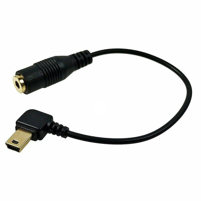 CamDesign 3.5mm Female to Mini USB Male Microphone Adapter Audio Transfer Cable Cord Compatible with GoPro Hero 1 2 3 Hero3+ Hero4 & Sports Adapter Only
