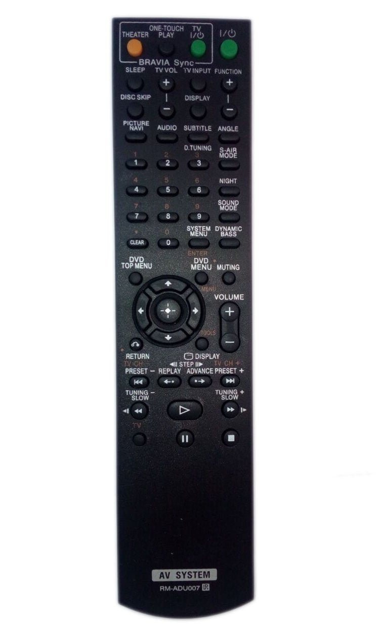 RM-ADU007 1-480-570-21 Remote Control Replaced for Sony DAV-HDX274 RMADU007A HCDHDX277 HCD-HDX287WC HCD-HDX576 Home Theater Audio/Video Receiver AV System