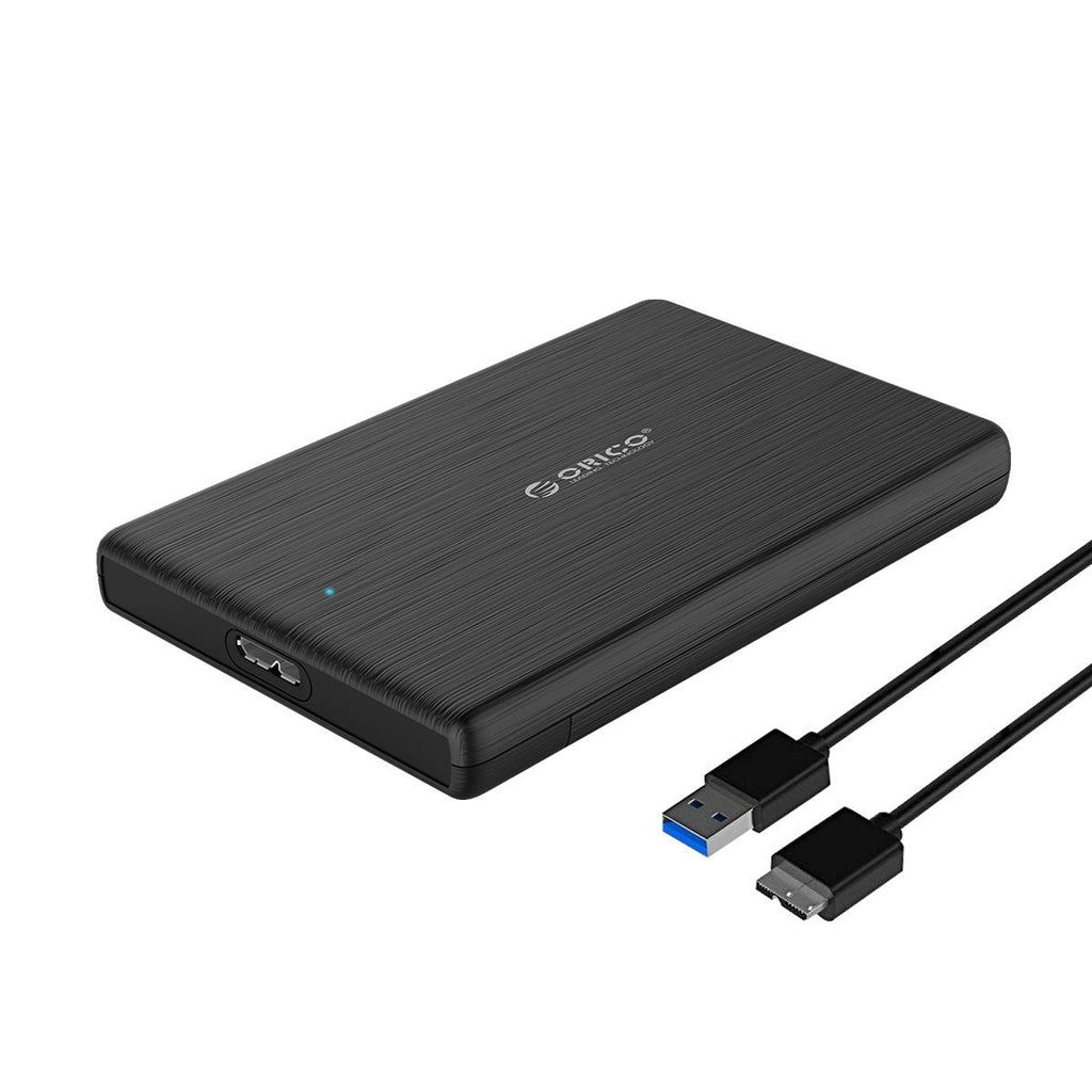 ORICO USB3.0 to SATA III 2.5" External Hard Drive Enclosure for 7mm and 9.5mm 2.5 Inch SATA HDD/SSD Tool Free [UASP Supported] Black(2189U3) USB 3.0