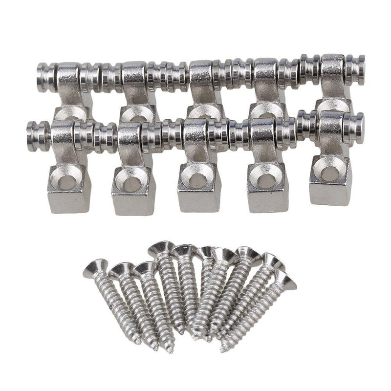 Yibuy Roller Guitar String Tree Guides Retainer Chrome Pack of 10 10PCS