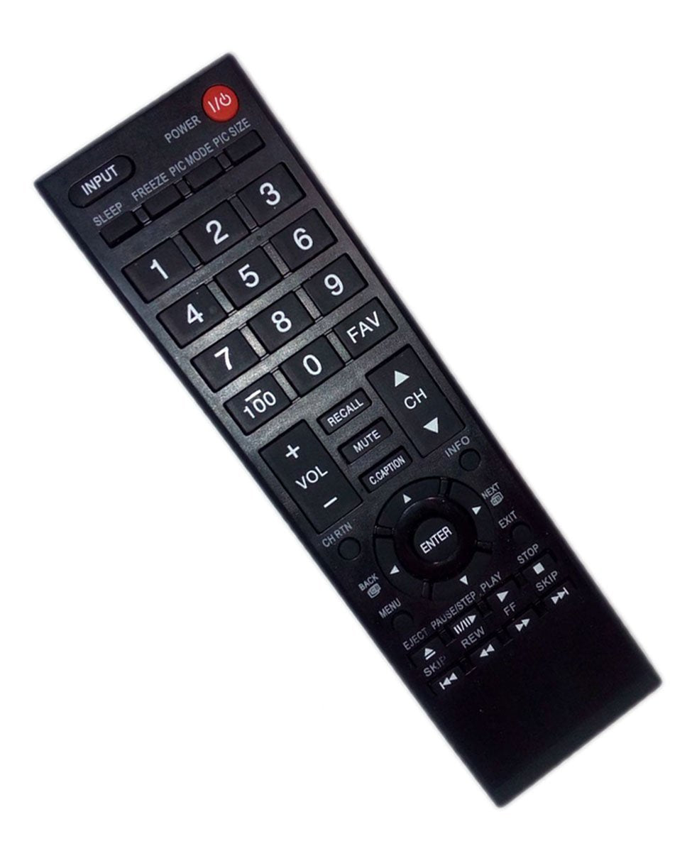 Replaced Remote Control Compatible for Toshiba 32E200UM 40L1400UC 32C100U2 32C100UM 32DT2U1 LED HDTV TV