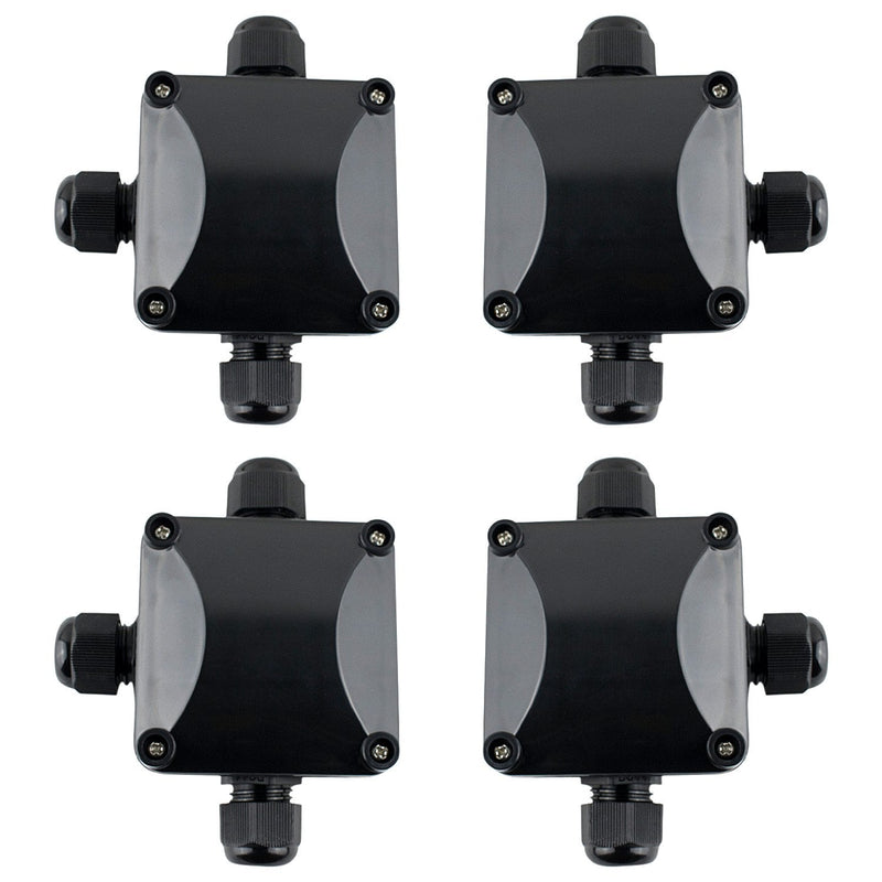 GWHOLE 4Pcs Waterproof IP66 Outdoor Electric Junction Project Box, 3-Way Outdoor Cable Connectors£¬Outdoor/External Electrical Light Junction Box ? 6mm-10.2mm 4 Pcs IP 66 Waterproof Junction Boxes