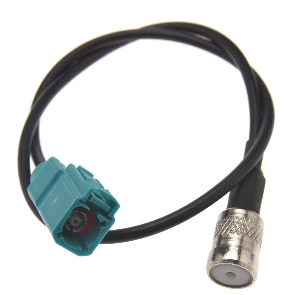 Compatible with Audi Stereo Fakra Female to ISO Female Antenna Adapter Cable