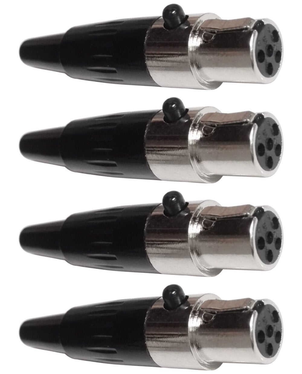 [AUSTRALIA] - CESS TA5F 5-Pin Mini XLR Female Jack Cable Connector Adapter for Mic Microphone (jcx) (4 Pack) 