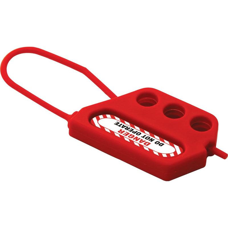 [AUSTRALIA] - Lockout Safety Supply 7270 3 Hole Flexible Hasp, Red 