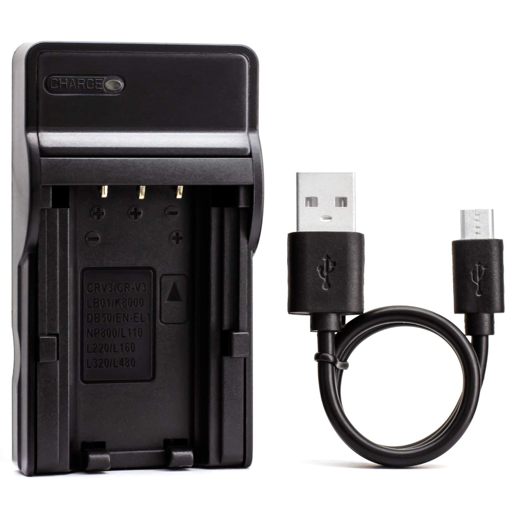 CR-V3 USB Charger for Kodak EasyShare CX7430, CX6200, CX6230, CX6330, CX7300, CX7330, CX7530, CX7525, Z740 Camera and More