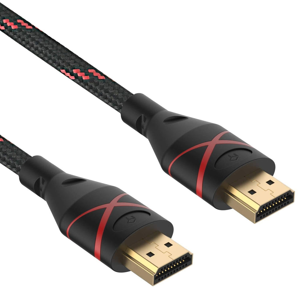 Rankie HDMI Cable, 4K Ready, 30AWG Nylon Braided, High-Speed HDTV Cable, Supports Ethernet, 3D, Audio Return, 6ft