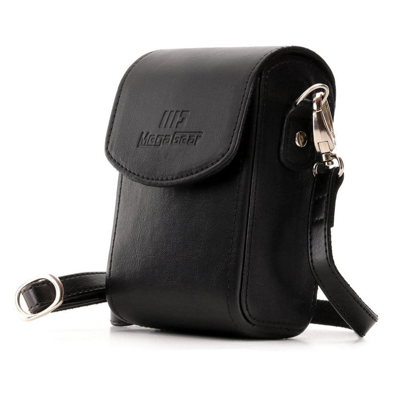 MegaGear Leather Camera Case with Strap Compatible with Nikon Coolpix A1000, A900 Black