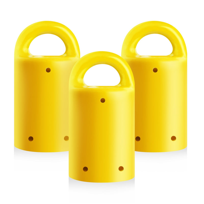 MagnetPal 3 pack Heavy-Duty Neodymium Anti-Rust Magnet, Best for Magnetic Stud Finder / Key Organizer / Indoor and Outdoor Multi Uses, Yellow with Key Ring (SP-MPM3YL)
