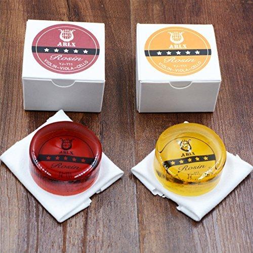 Rosin Violin Rosin Light Low Dust Rosin 2 Pack for Bows for Violin Viola and Cello(1Yellow+1Red)
