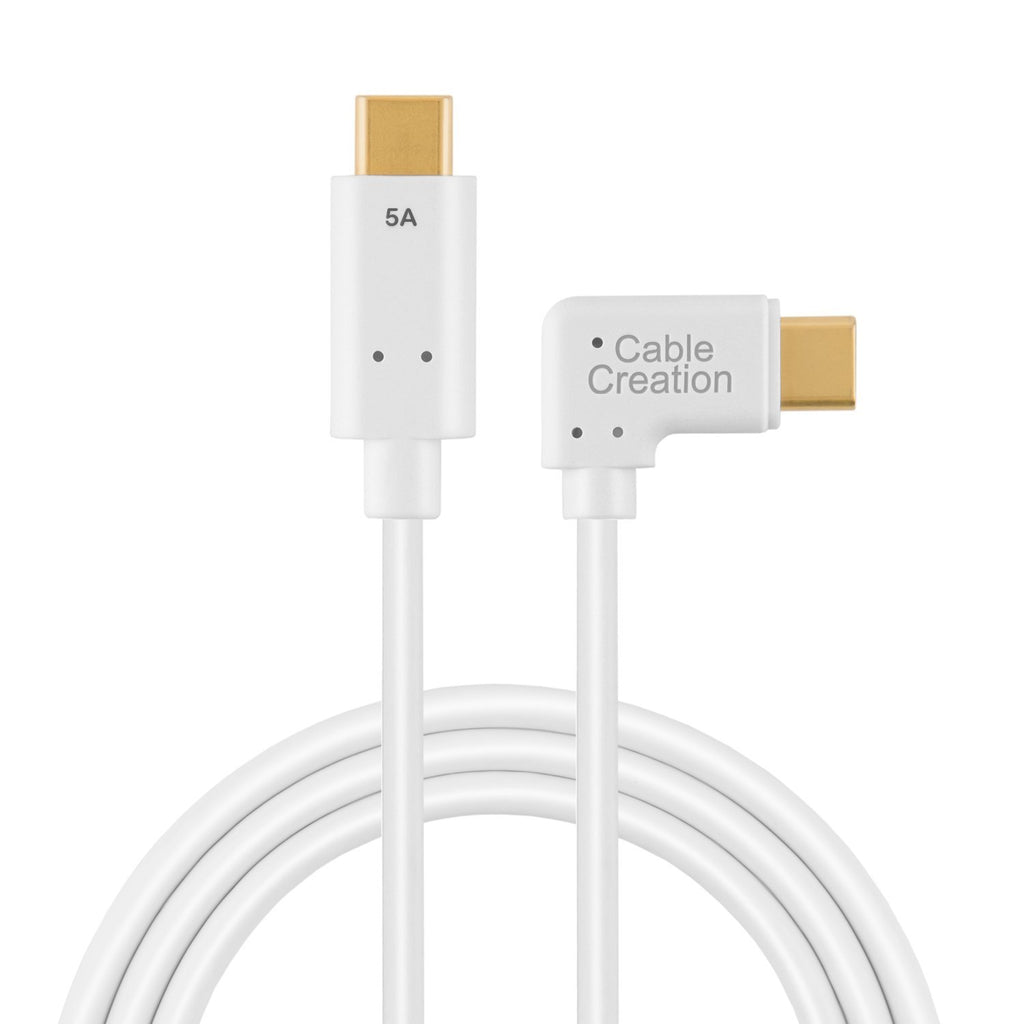 USB C to USB C Cable 100W, CableCreation 6ft USB C to C Cable 5A Fast Charge, Compatible with New MacBook(Pro), Google Chromebook Pixel, Galaxy S20 S10 S9, Note 10, 1.8M/ White