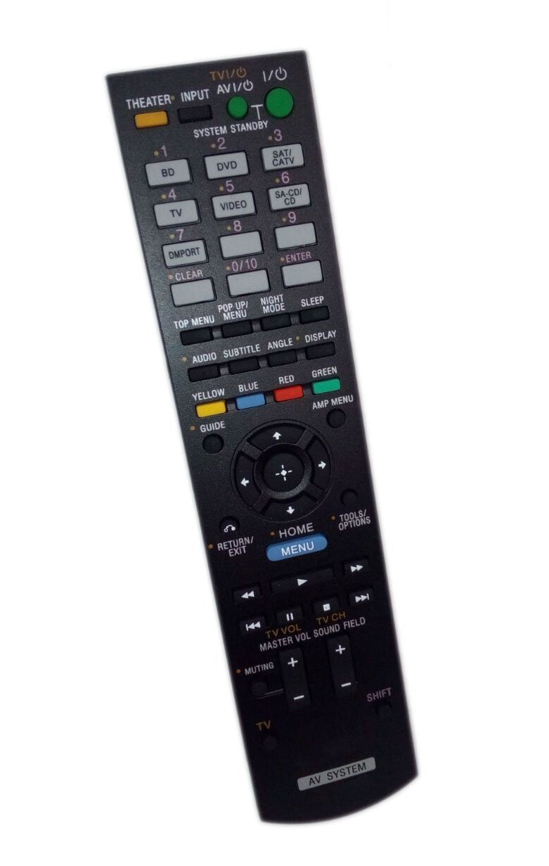 Replaced Remote Control Compatible for Sony HTC-T150 RM-AAU072 1-487-612-11 HTCT150HP HT-CT150HP Audio/Video AV Receiver Home Theater System