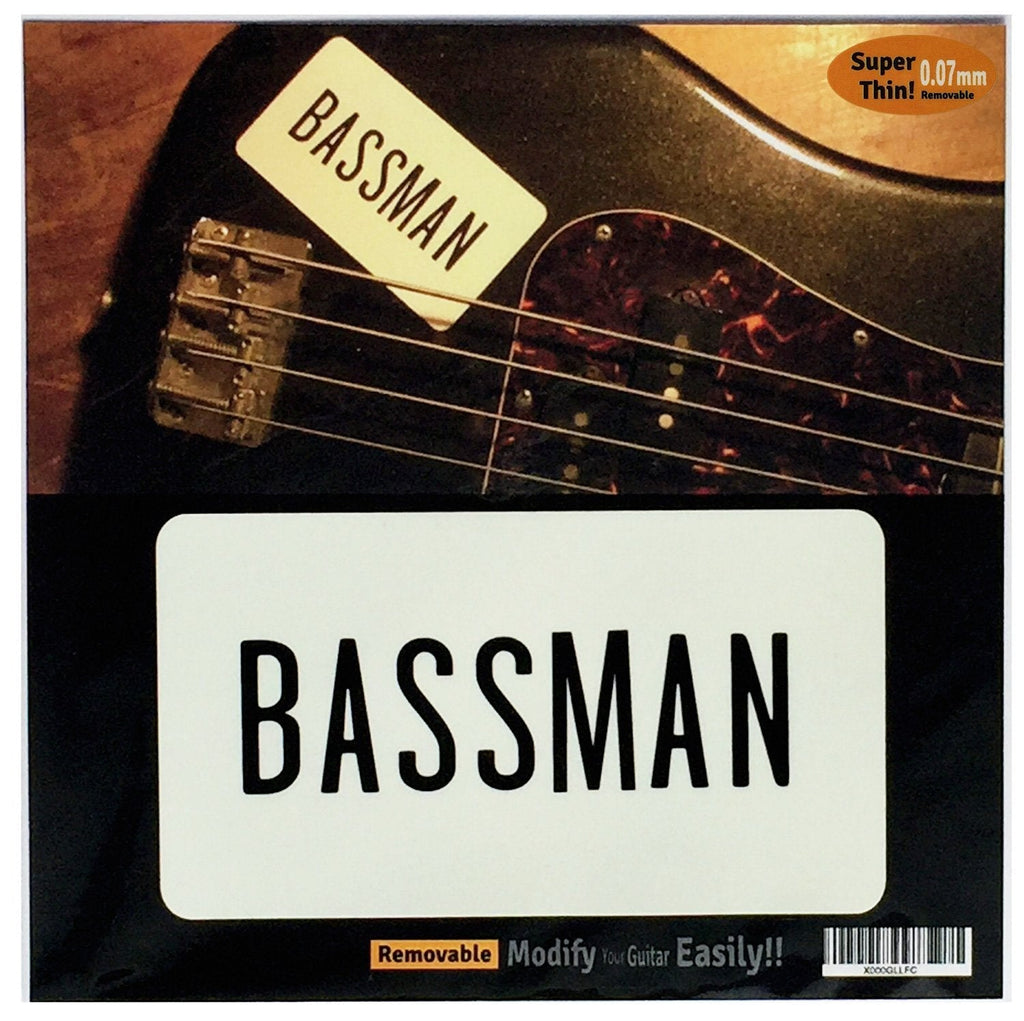 Inlay Sticker for Guitars & Bass - Paul McCartney Bassman from The Beatles Let It Be Film - Black