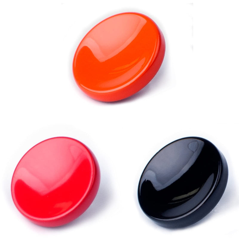 VKO Soft Metal Shutter Release Button Compatible with Fujifilm X-T30 X-T3 X100F X-T20 X-PRO2 XPRO-3 X30 X100T X100S X-E2 X-T10 X-T4 RX10 II III IV Camera Black Red Orange 11mm Concave Surface(3 Pack)