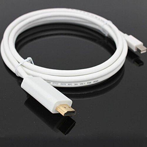 axGear Mini DisplayPort Thunderbolt to HDMI TV Adapter Cable for MacBook Pro 1.8M 6Ft